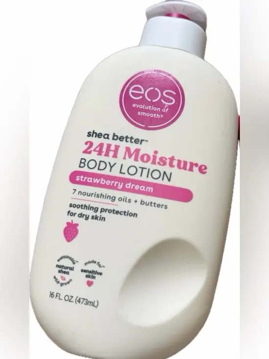 Eos Shea butter creme de pistachio 24H Moisture B lotion