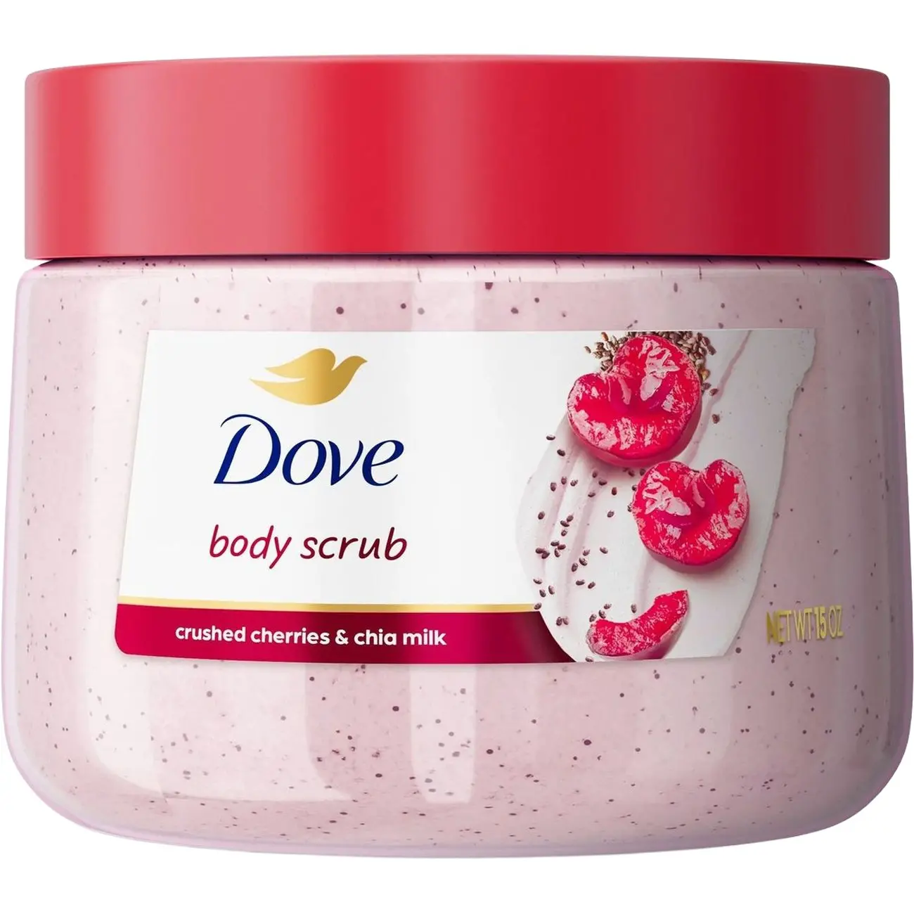 Dove Body Scub Crushed Cherries & Chia Milk