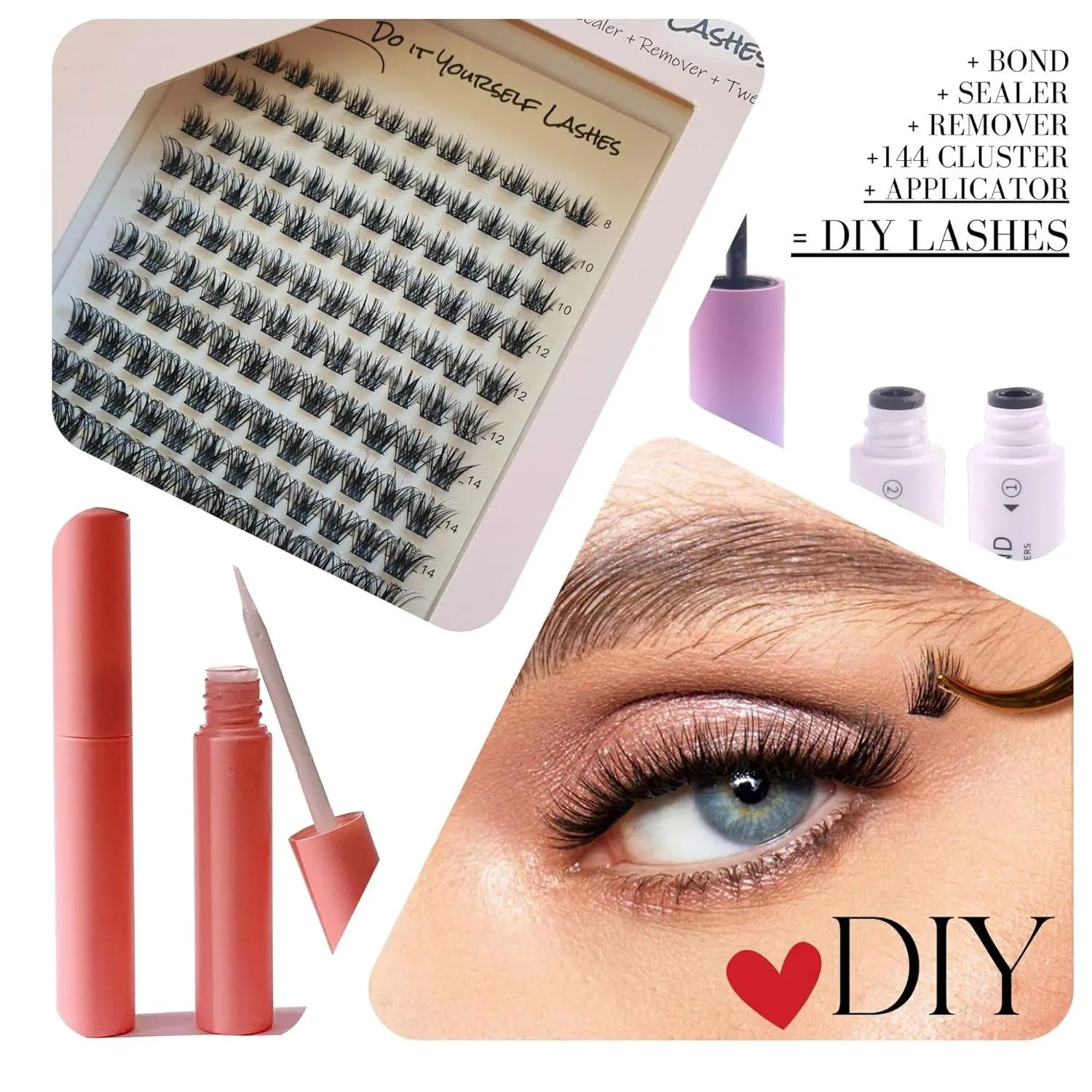 DIY 5-Eye Lashes set