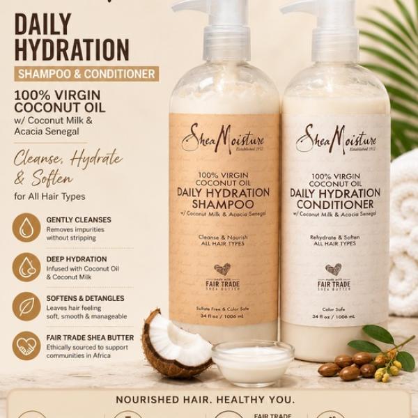 Shea Moisture Virgin Coconut Oil Daily Hydration Shampoo