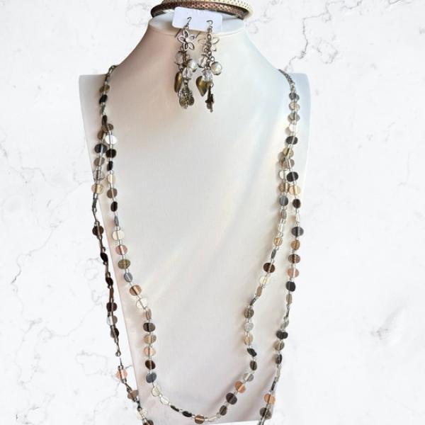 Multi-strand Bead Necklace & Earrings